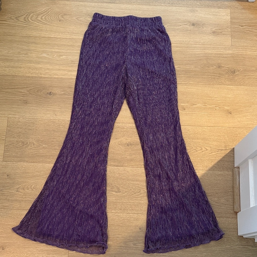 12th Tribe Purple Flared Pants
